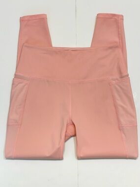 Southern Tide High-Waist Women’s Active Leggings with Side Pockets Pink Size M